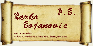 Marko Bojanović vizit kartica